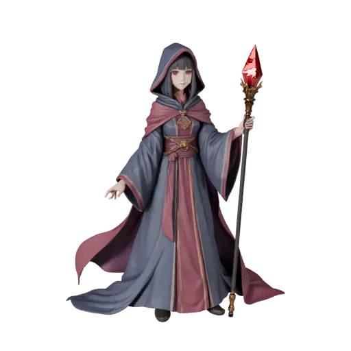 Red Arcane Village · arcane scholar character