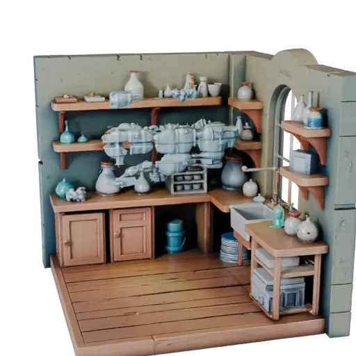 Red Arcane Village · alchemist lab interior